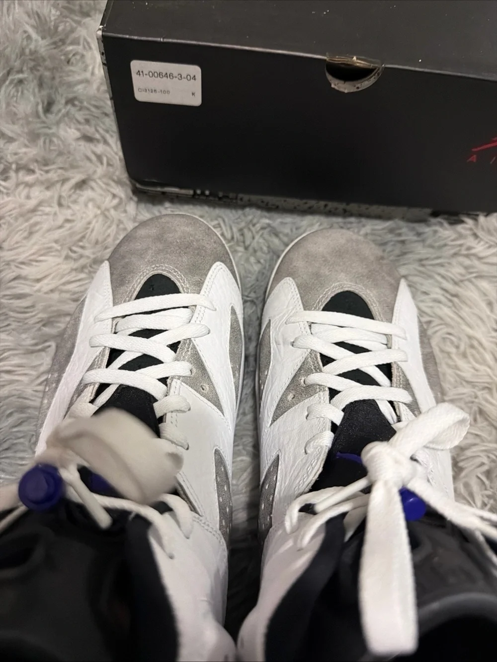 Air Jordan 6 Retro LTR Flint Size 11.5 Grey Blue